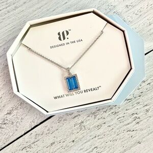 Stunning Blue and Silver Pendant Necklace